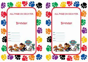 Paw Patrol Birthday Invitations Printable