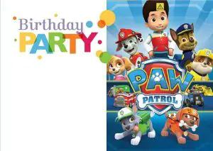 Paw Patrol Birthday Invites