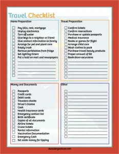 Printable Cruise Packing Checklist