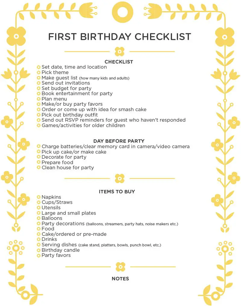 26 Life easing Birthday Party Checklists Kitty Baby Love