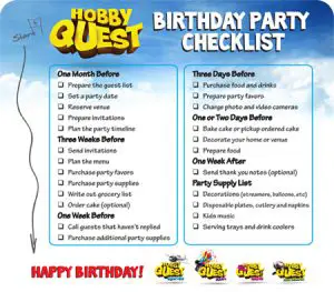 21st Birthday Party Checklist