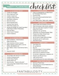 60th Birthday Party Checklist