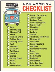 Car Camping Checklist