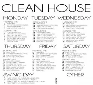 Clean House Checklist