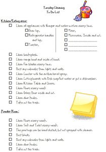 Daily House Cleaning Checklist