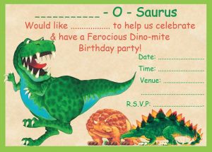 Dinosaur Birthday Invitation Template