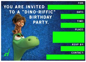 Dinosaur Birthday Invitation Wording