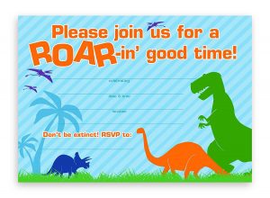 Dinosaur Birthday Invitations Template