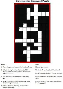 Disney Crossword Puzzle Printable