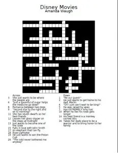 Disney Crossword Puzzles