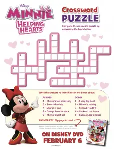 Disney Crossword Puzzles Printable