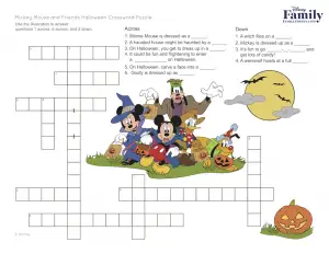 Disney Crosswords Puzzle