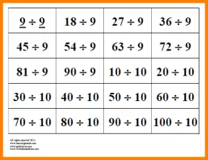 Flash Cards Division