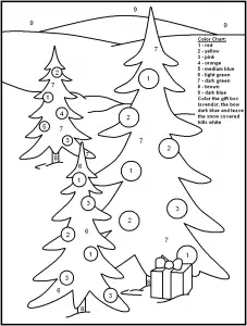 Free Christmas Color by Number