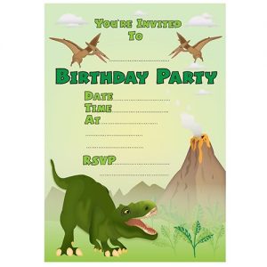 Free Printable Dinosaur Birthday Invitations