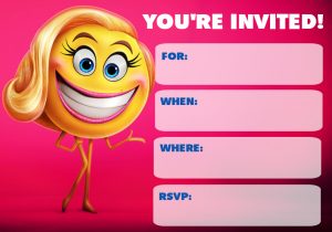 Free Printable Emoji Birthday Party Invitations