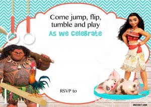 Free Printable Moana Birthday Invitations