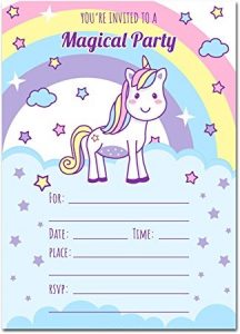 Free Printable Unicorn Birthday Invitations