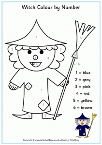 Halloween Color by Number Kindergarten Printables