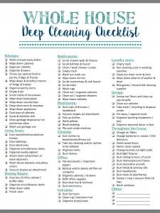 House Cleaning Checklist Template