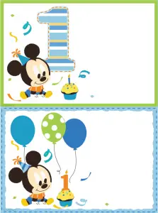 Mickey Mouse 1st Birthday Invitations