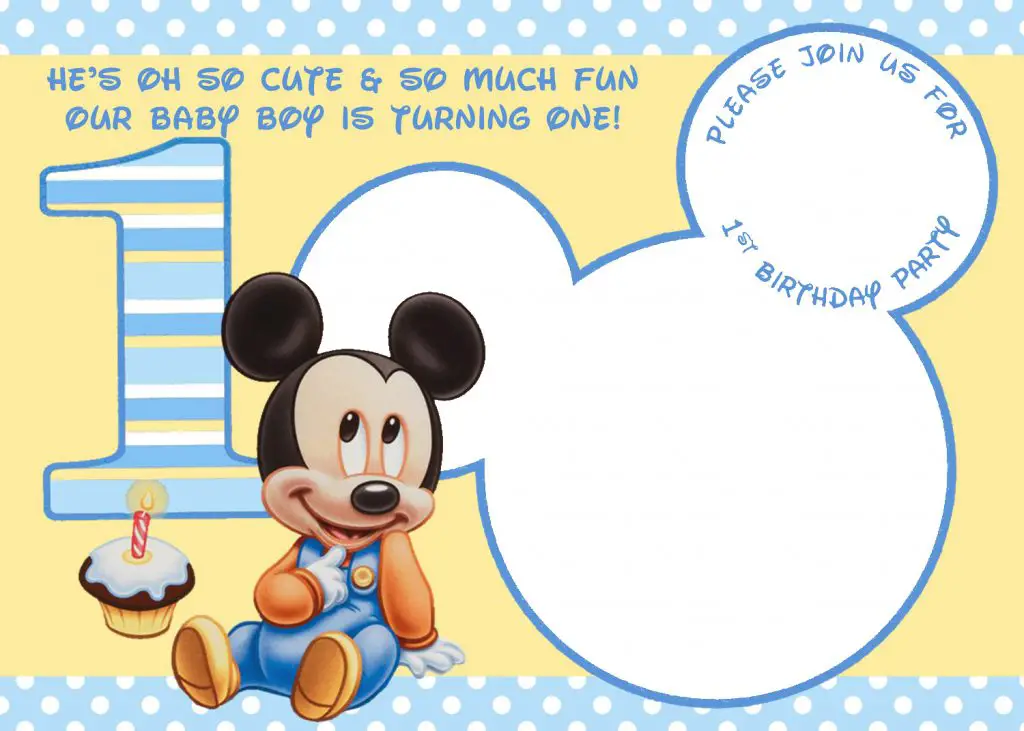 25 Incredible Mickey Mouse Birthday Invitations | Kitty Baby Love