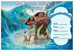 Moana Birthday Party Invitations