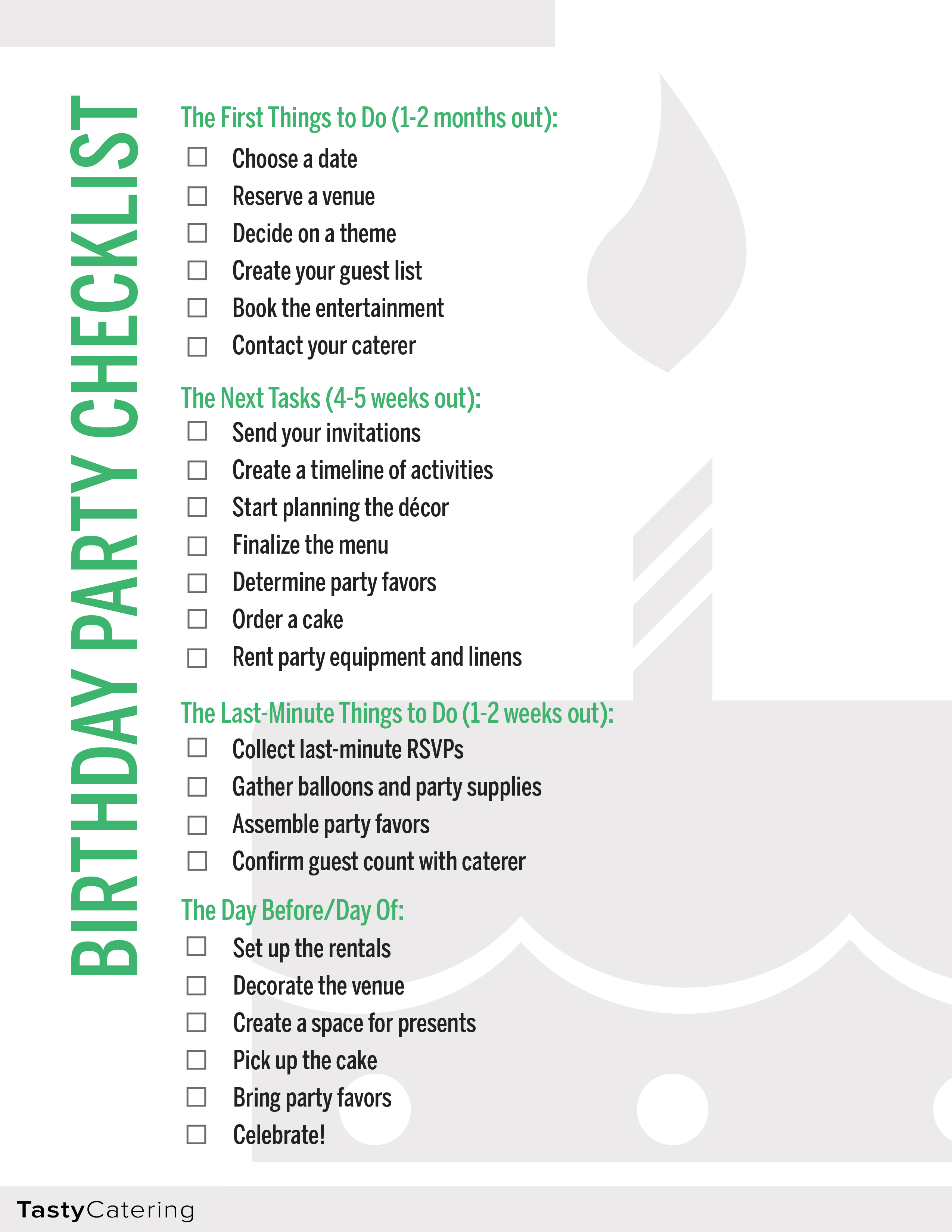 26 Lifeeasing Birthday Party Checklists Kitty Baby Love