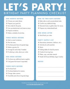 Planning an 18th Birthday Party Checklist