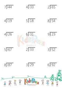 Printable Division Flash Cards with Remainders