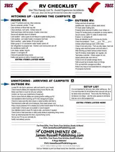 RV Trailer Camping Checklist