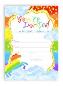 Unicorn Birthday Party Invitations