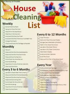 Vacant House Cleaning Checklist