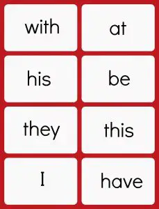 1st Grade Dolch Sight Words Flash Cards
