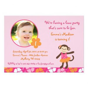 Baby Luau Birthday Invitations