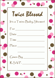 Baby Shower Invitations for Twins
