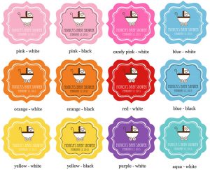 Baby Shower Labels for Mason Jars