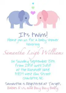 Best Twin Baby Shower Invitations
