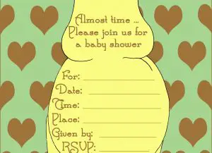 Blank Twin Baby Shower Invitations