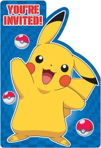 Custom Pokemon Birthday Invitations