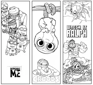 Disney Bookmarks to Color