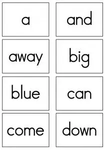 Dolch Sight Words Flash Cards