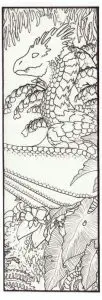 Dragon Bookmarks to Color
