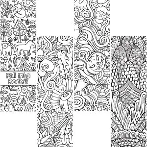 Fall Bookmarks To Color
