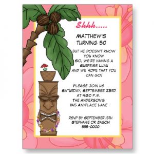 Free Printable Luau Birthday Invitations