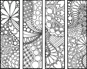 Free Zentangle Bookmarks to Color
