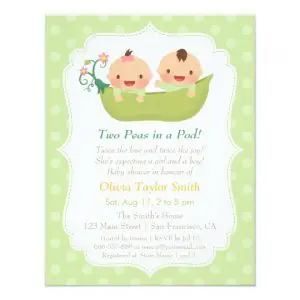 Funny Twin Baby Shower Invitations