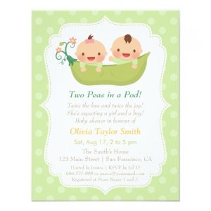 Funny Twin Baby Shower Invitations