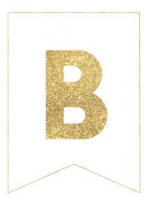 Gold Banner Letters