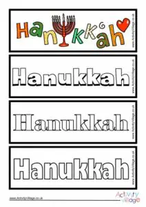 Hanukkah Bookmarks to Color